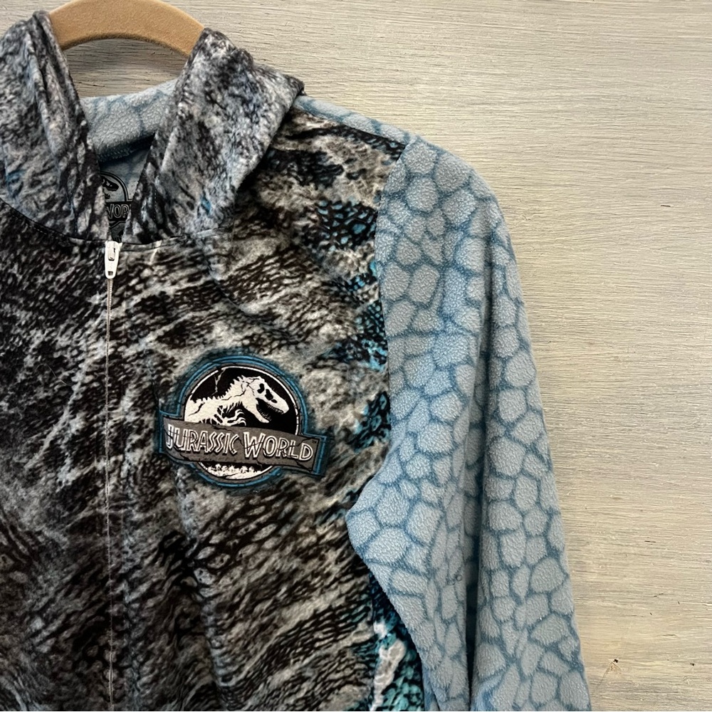 Jurassic World Kid’s One Piece‎ Raptor Pajamas XL Good Condition - Picture 2 of 9